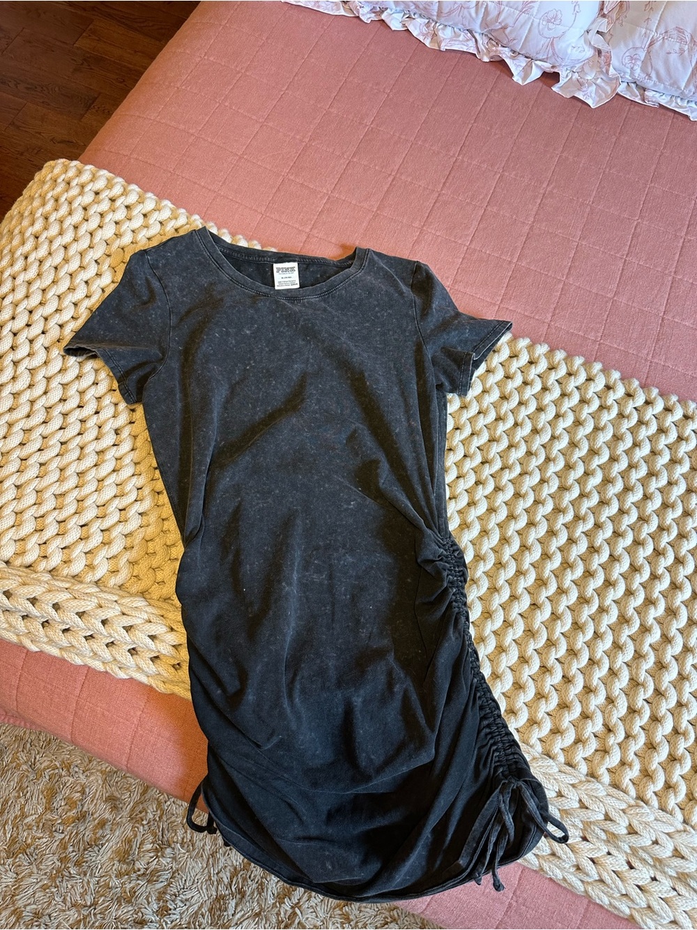 PINK Victoria's Secret Mineral Wash Black Tee